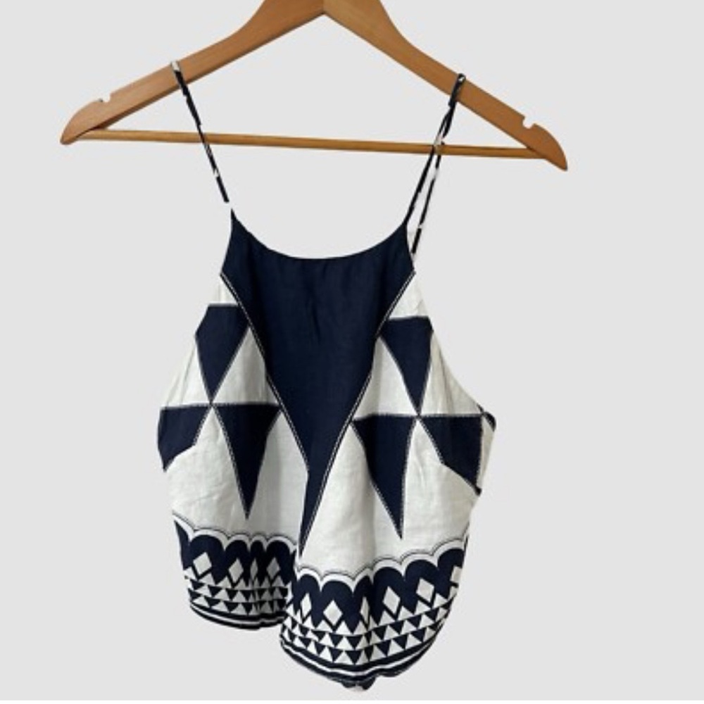 FARM Rio Navy and white/cream Geometric set (skirt and top) - Picture 9 of 10